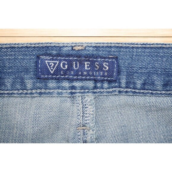 GUESS Light Wash High-Waisted Button-Front Denim Skirt - Size 27 🔹 Vintage Y2K - Picture 7 of 16